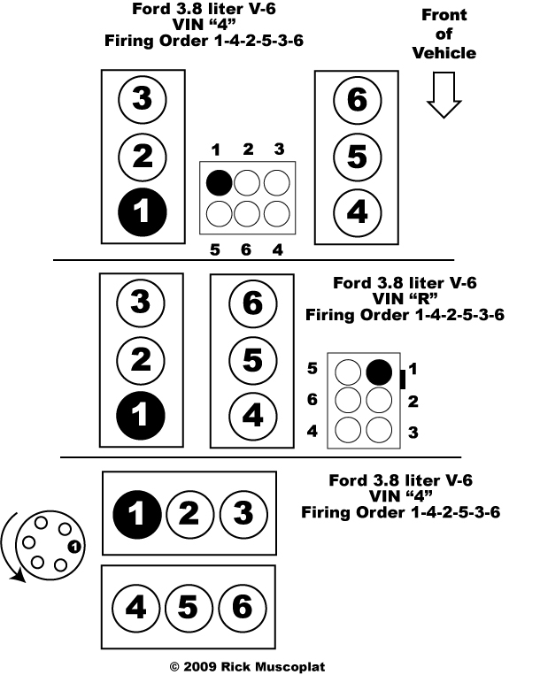 3 8 V6 Ford Firing Order Ricks Free Auto Repair Advice Automotive 