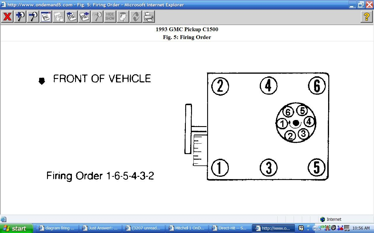 Diagram Firing Order 4 3 V 1993 GMC