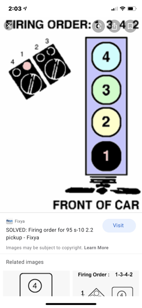 1997 Chevy S10 2 2 I Need The Spark Plug Wiring Diagram From Each 