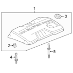 Chevrolet Equinox Cover Grommet Engine Front Upper Front Upper