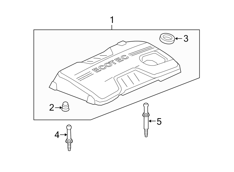 Chevrolet Equinox Cover Grommet Engine Front Upper Front Upper 