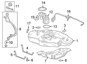 Chevrolet Cruze Electric Fuel Pump 1 4 LITER ACDelco M100184 Cruze